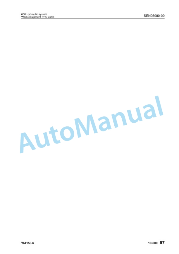 Alternative view of Komatsu WA150-6 Wheel Loader Shop Manual SEN04885-09