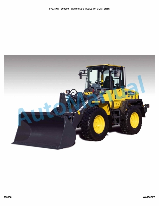 Komatsu WA150PZ-6 Parts Manual WA150PZB 1 Komatsu WA150PZ-6 Parts Manual WA150PZB
