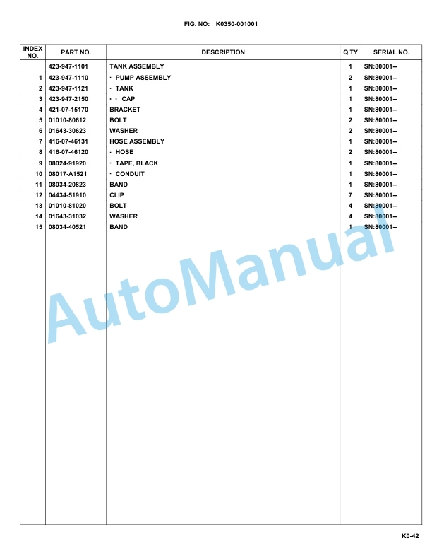 Komatsu WA150PZ-6 Parts Manual WA150PZB 5 Komatsu WA150PZ-6 Parts Manual WA150PZB-5