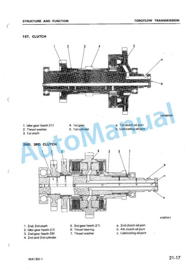 Alternative view of Komatsu WA180-1 Wheel Loader Shop Manual SEBM034906