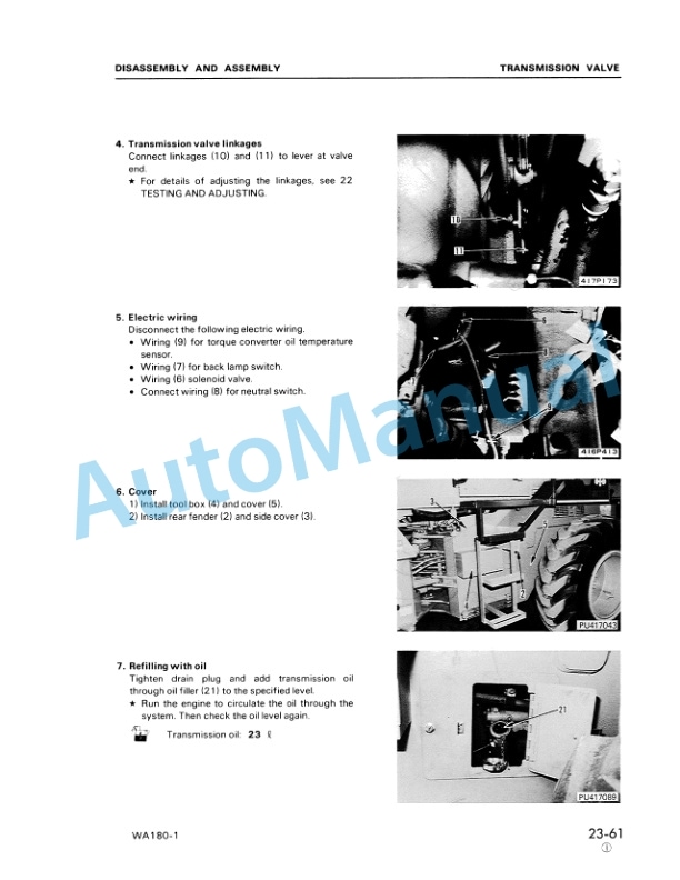 Komatsu WA180-1 Wheel Loader Shop Manual SEBMU4170105 3 Komatsu WA180-1 Wheel Loader Shop Manual SEBMU4170105-3
