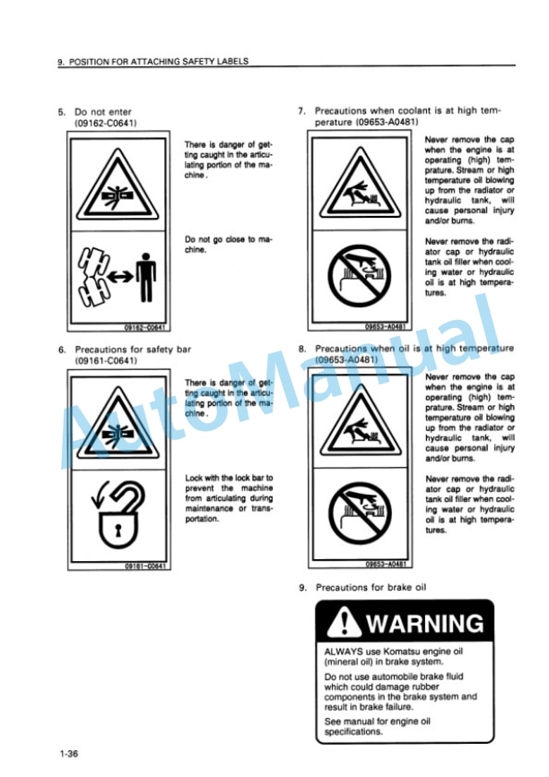 Alternative view of Komatsu WA180-3 Avance Wheel Loader Operation and Maintenance Manual PEN00257-00