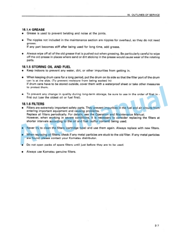Komatsu WA180-3 Wheel Loader Operation and Maintenance Manual SEAM007401 4 Komatsu WA180-3 Wheel Loader Operation and Maintenance Manual SEAM007401 - Image 4