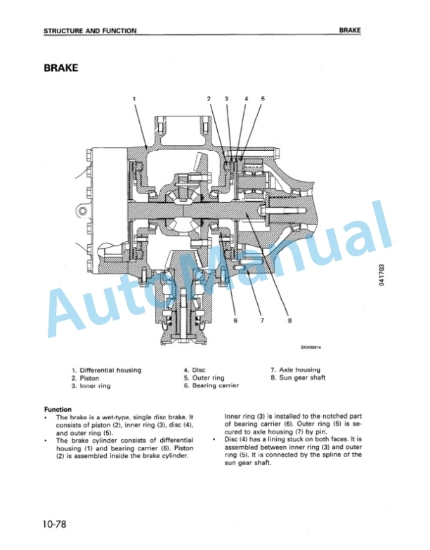 Alternative view of Komatsu WA180-3 Wheel Loader Shop Manual SEBM005802