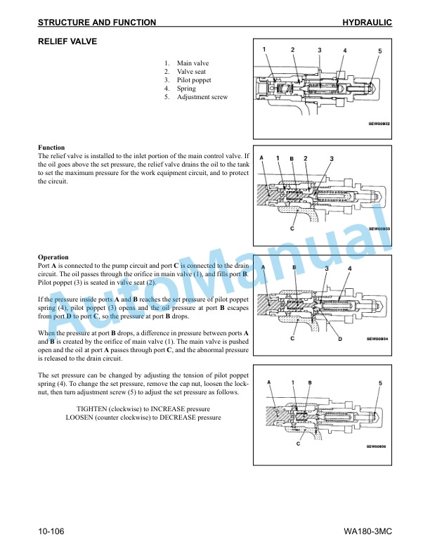 Alternative view of Komatsu WA180-3MC Wheel Loader Shop Manual CEBM005002