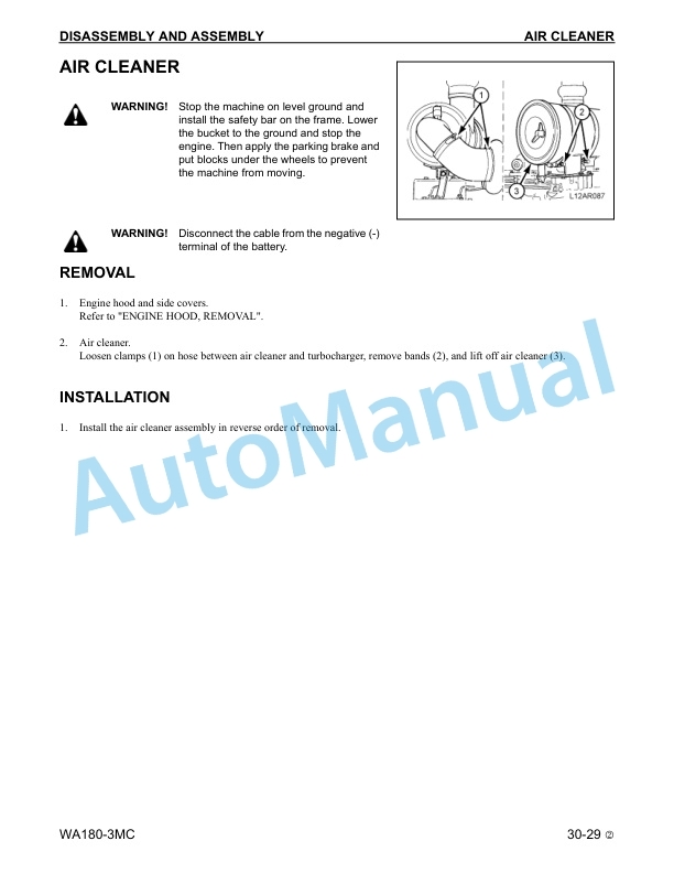 Komatsu WA180-3MC Wheel Loader Shop Manual CEBM005002 4 Komatsu WA180-3MC Wheel Loader Shop Manual CEBM005002 - Image 4