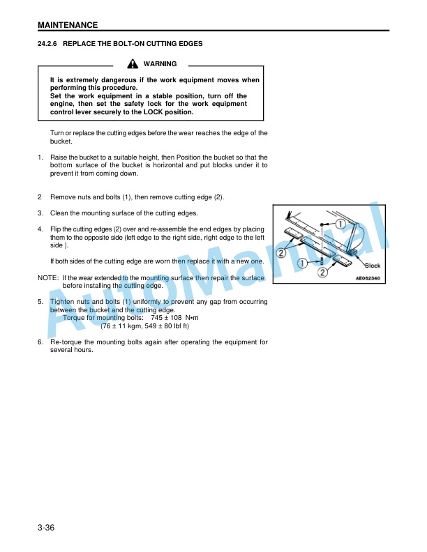 Komatsu WA180PT-3 Wheel Loader Operation and Maintenance Manual CEAM002101 5 Komatsu WA180PT-3 Wheel Loader Operation and Maintenance Manual CEAM002101 - Image 5