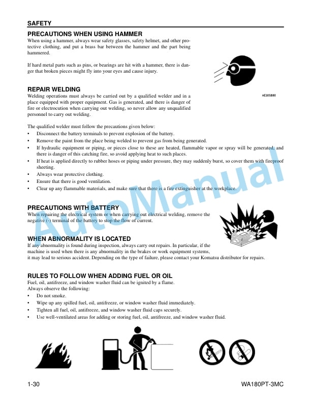 Alternative view of Komatsu WA180PT-3MC Wheel Loader Operation and Maintenance Manual CEAM007602