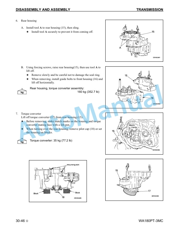Komatsu WA180PT-3MC Wheel Loader Shop Manual CEBM005201 4 Komatsu WA180PT-3MC Wheel Loader Shop Manual CEBM005201 - Image 4