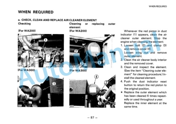 Komatsu WA200-1, WA300-1 Wheel Loader Operation and Maintenance Manual SEAM0418C103 5 Komatsu WA200-1, WA300-1 Wheel Loader Operation and Maintenance Manual SEAM0418C103 - Image 5