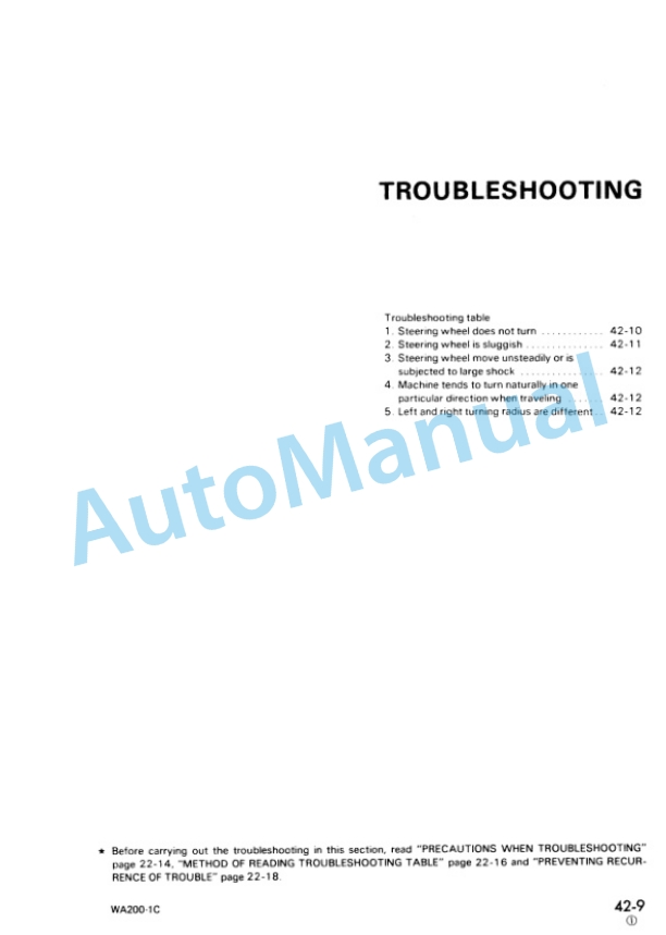 Komatsu WA200-1 Wheel Loader Shop Manual SEBM0418C102 4 Komatsu WA200-1 Wheel Loader Shop Manual SEBM0418C102 - Image 4