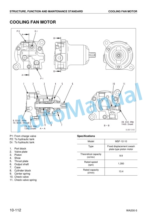 Alternative view of Komatsu WA200-5, WA200PT-5 Shop Manual SEBM033309