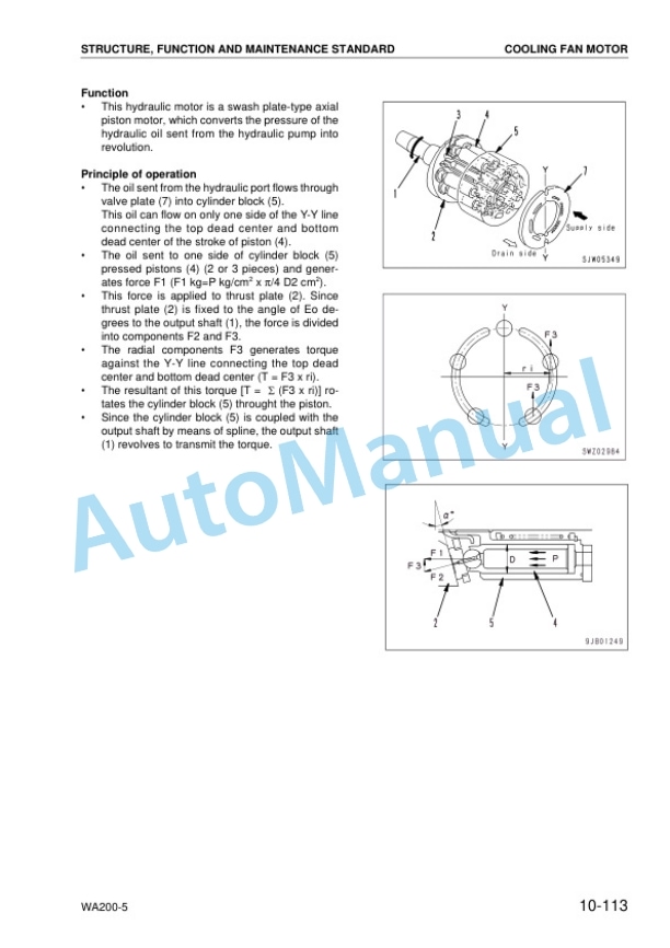 Alternative view of Komatsu WA200-5, WA200PT-5 Wheel Loader Shop Manual SEBM0333-10