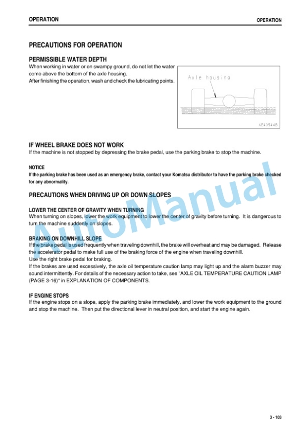 Komatsu WA200-5 Wheel Loader Operation and Maintenance Manual PEN00213-01 4 Komatsu WA200-5 Wheel Loader Operation and Maintenance Manual PEN00213-01 - Image 4