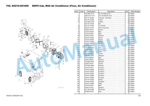 Komatsu WA200-5 Wheel Loader, SAA6D102E-2EE-8 Parts Manual FENC0013-04 4 Komatsu WA200-5 Wheel Loader, SAA6D102E-2EE-8 Parts Manual FENC0013-04 - Image 4