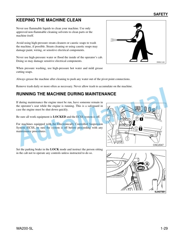Alternative view of Komatsu WA200-5L Wheel Loader Operation and Maintenance Manual CEAM013101