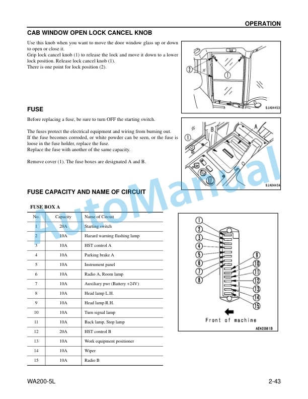 Komatsu WA200-5L Wheel Loader Operation and Maintenance Manual CEAM013101 3 Komatsu WA200-5L Wheel Loader Operation and Maintenance Manual CEAM013101 - Image 3