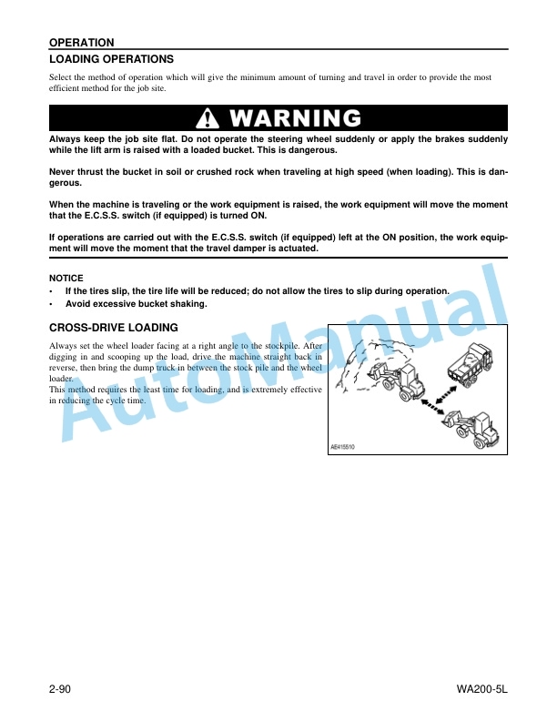 Komatsu WA200-5L Wheel Loader Operation and Maintenance Manual CEAM013101 4 Komatsu WA200-5L Wheel Loader Operation and Maintenance Manual CEAM013101 - Image 4