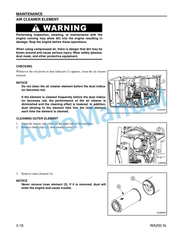 Komatsu WA200-5L Wheel Loader Operation and Maintenance Manual CEAM013101 5 Komatsu WA200-5L Wheel Loader Operation and Maintenance Manual CEAM013101 - Image 5