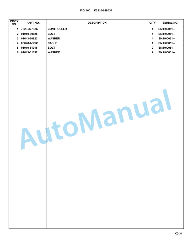 Komatsu WA200-6 Parts Catalog H00051-Up 5 Komatsu WA200-6 Parts Catalog H00051-Up-5