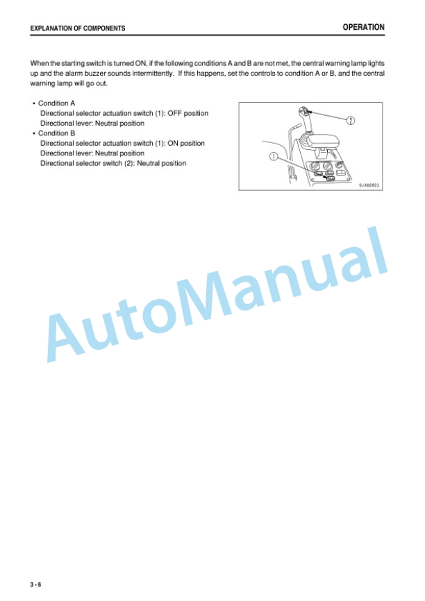 Alternative view of Komatsu WA200-6 Wheel Loader Operation and Maintenance Manual TEN00227-04