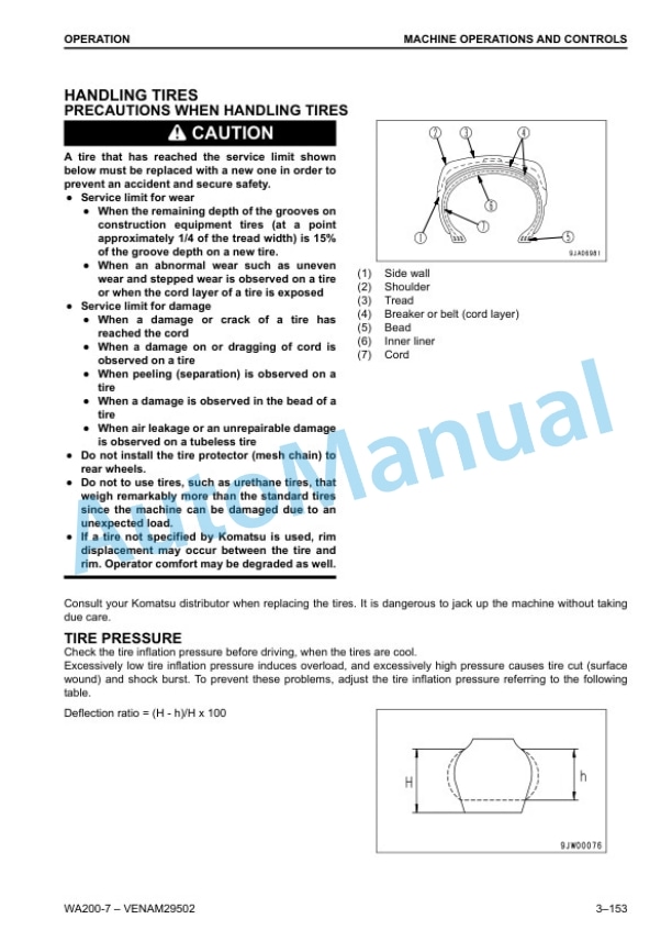 Komatsu WA200-7 Wheel Loader Operation and Maintenance Manual VENAM29502 4 Komatsu WA200-7 Wheel Loader Operation and Maintenance Manual VENAM29502 - Image 4