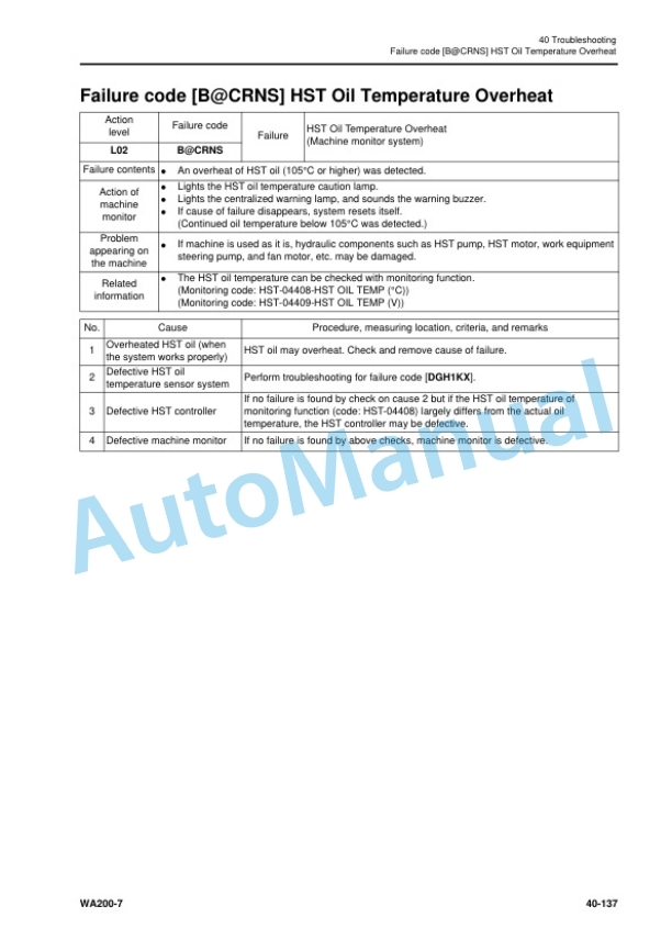 Komatsu WA200-7 Wheel Loader Shop Manual SEN06503-09 3 Komatsu WA200-7 Wheel Loader Shop Manual SEN06503-09 - Image 3