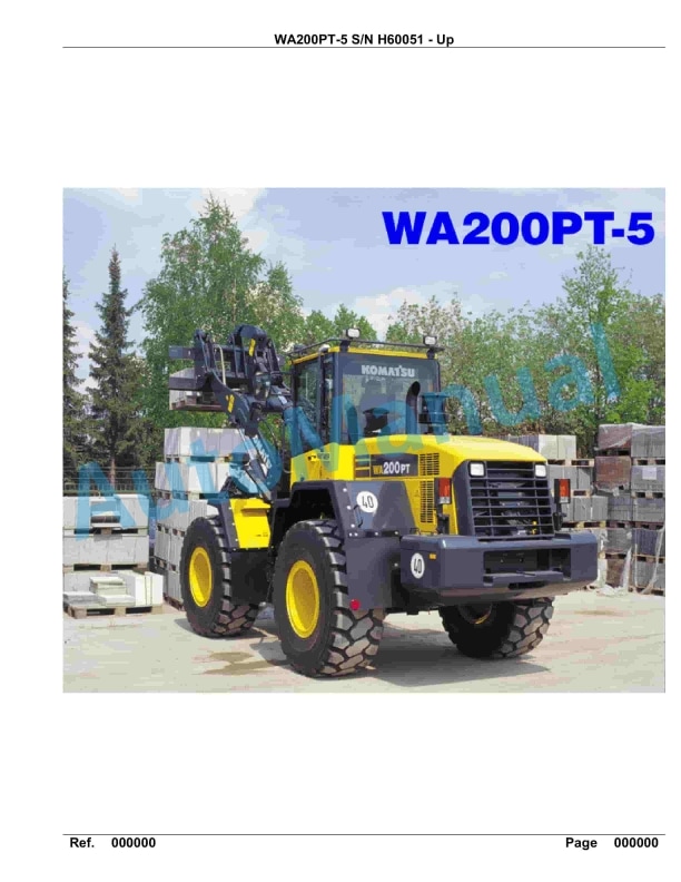 Komatsu WA200PT-5 Parts Manual H60051-up 1 Komatsu WA200PT-5 Parts Manual H60051-up