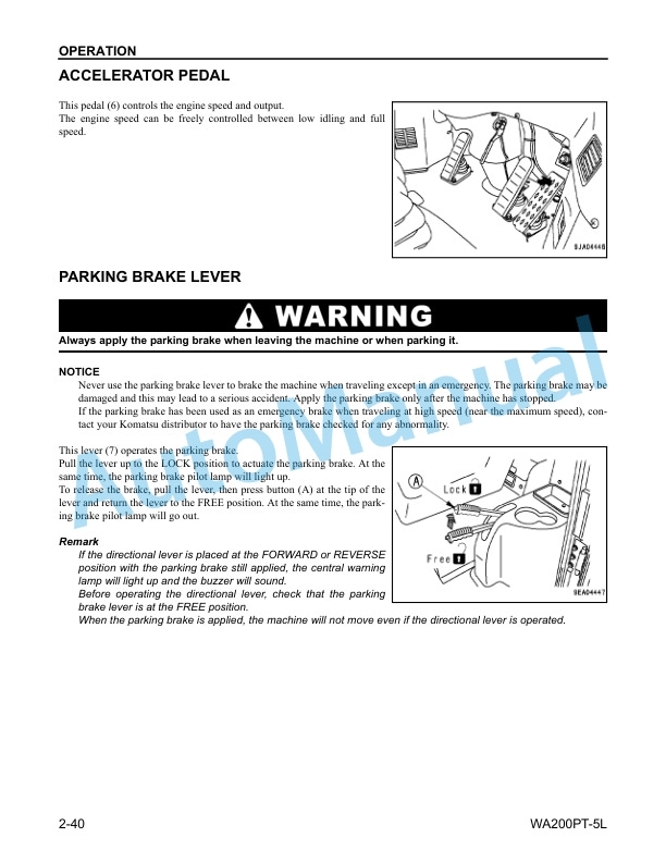 Komatsu WA200PT-5L Wheel Loader Operation and Maintenance Manual CEAM013701 3 Komatsu WA200PT-5L Wheel Loader Operation and Maintenance Manual CEAM013701 - Image 3