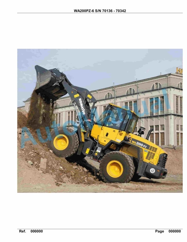 Komatsu WA200PZ-6 Parts Manual -70136 -70342 1 Komatsu WA200PZ-6 Parts Manual -70136 -70342