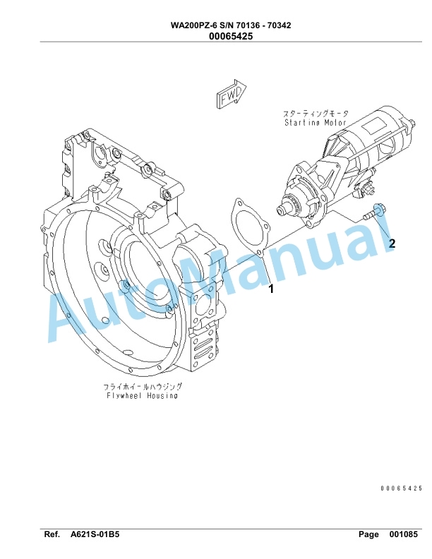 Komatsu WA200PZ-6 Parts Manual -70136 -70342 2 Komatsu WA200PZ-6 Parts Manual -70136 -70342-2