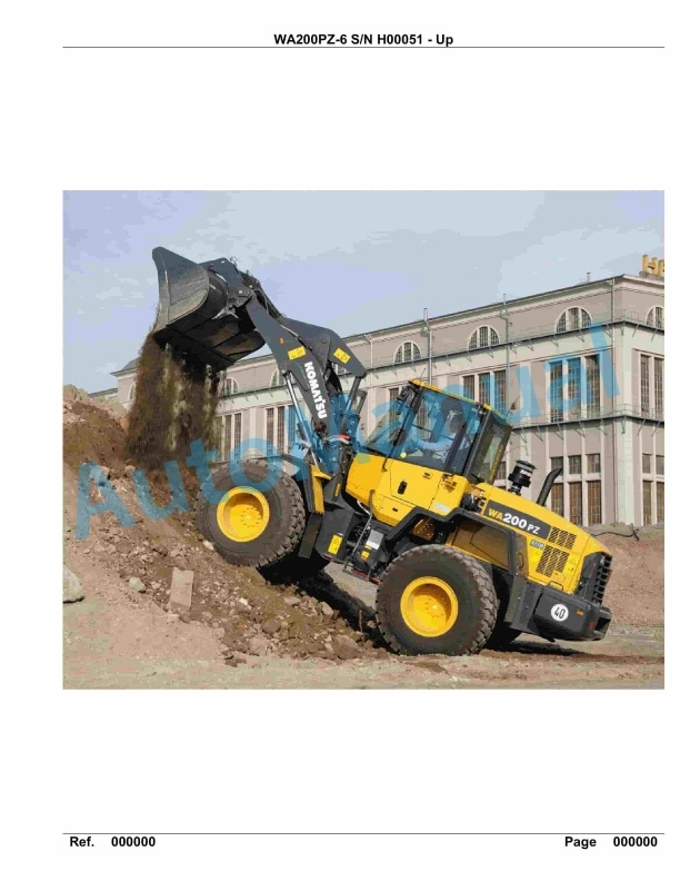 Komatsu WA200PZ-6 Parts Manual H00051-up 1 Komatsu WA200PZ-6 Parts Manual H00051-up