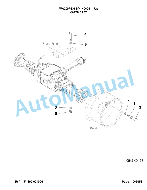 Komatsu WA200PZ-6 Parts Manual H00051-up 3 Komatsu WA200PZ-6 Parts Manual H00051-up-3