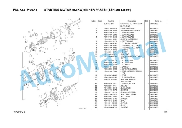 Komatsu WA200PZ-6 Wheel Loader Parts Manual VZPB196002 2 Komatsu WA200PZ-6 Wheel Loader Parts Manual VZPB196002 - Image 2