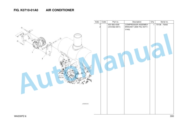 Komatsu WA200PZ-6 Wheel Loader Parts Manual VZPB196002 4 Komatsu WA200PZ-6 Wheel Loader Parts Manual VZPB196002 - Image 4