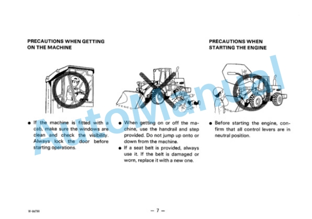 Komatsu WA250-1 Wheel Loader Operation and Maintenance Manual SEAMP4180101 5 Komatsu WA250-1 Wheel Loader Operation and Maintenance Manual SEAMP4180101 - Image 5