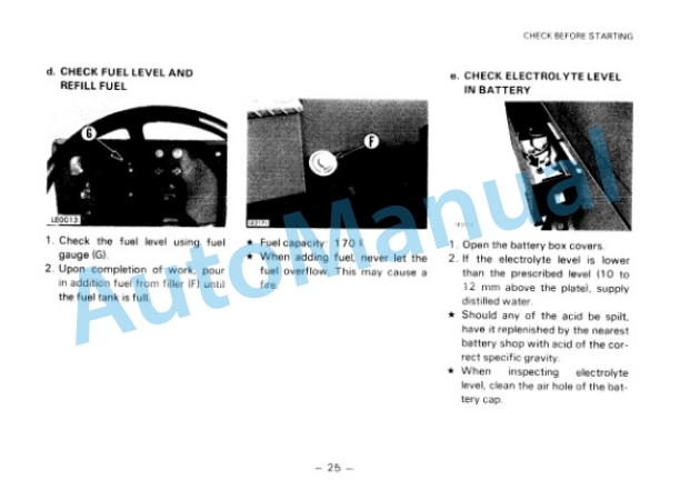 Alternative view of Komatsu WA250-1 Wheel Loader Operation and Maintenance Manual SEAMU4180104