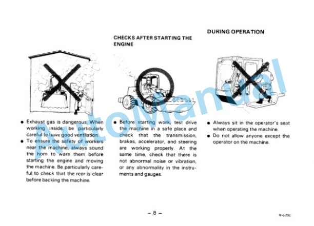Komatsu WA250-1 Wheel Loader Operation and Maintenance Manual SEAMU4180104 5 Komatsu WA250-1 Wheel Loader Operation and Maintenance Manual SEAMU4180104 - Image 5