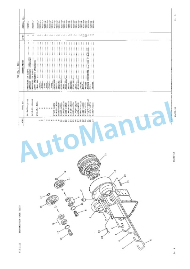 Komatsu WA250-1H Wheel Loader Parts Manual JEPB000901 3 Komatsu WA250-1H Wheel Loader Parts Manual JEPB000901-3