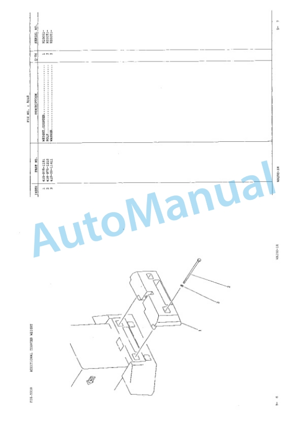 Komatsu WA250-1H Wheel Loader Parts Manual JEPB000901 4 Komatsu WA250-1H Wheel Loader Parts Manual JEPB000901-4