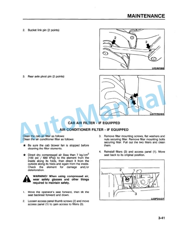 Komatsu WA250-1LC Wheel Loader Operation and Maintenance Manual CEAMW18021 5 Komatsu WA250-1LC Wheel Loader Operation and Maintenance Manual CEAMW18021 - Image 5