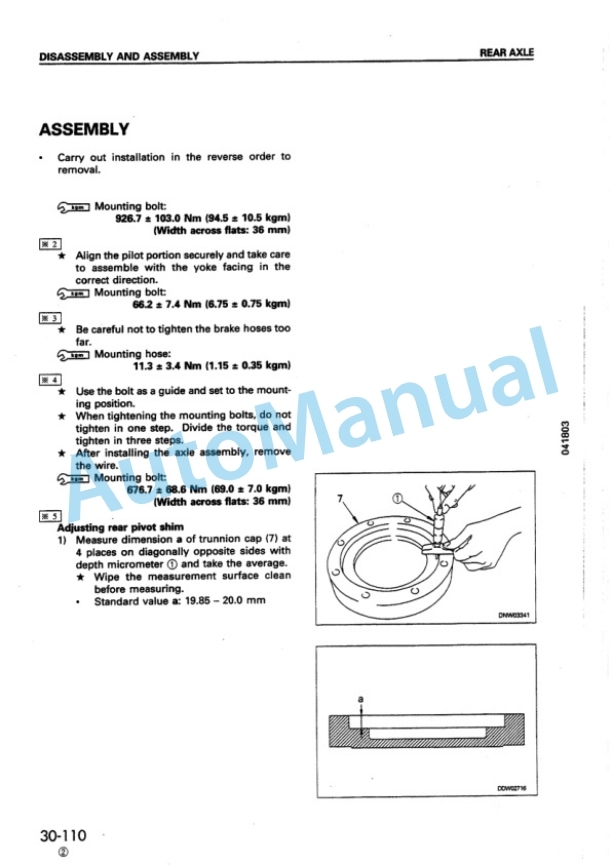 Komatsu WA250-3 Avance Loader Shop Manual SEBM005910 5 Komatsu WA250-3 Avance Loader Shop Manual SEBM005910 - Image 5
