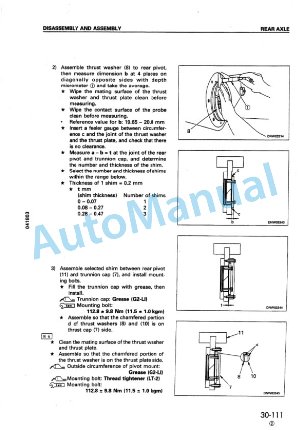 Komatsu WA250-3 Avance Wheel Loader Shop Manual SEBM005908 5 Komatsu WA250-3 Avance Wheel Loader Shop Manual SEBM005908 - Image 5