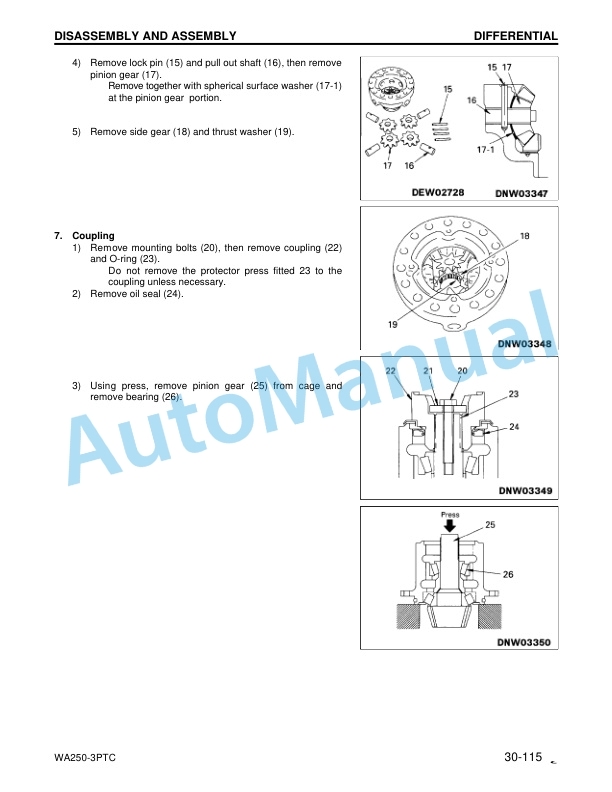 Komatsu WA250-3 Parallel Tool Carrier Shop Manual CEBM001801 5 Komatsu WA250-3 Parallel Tool Carrier Shop Manual CEBM001801 - Image 5