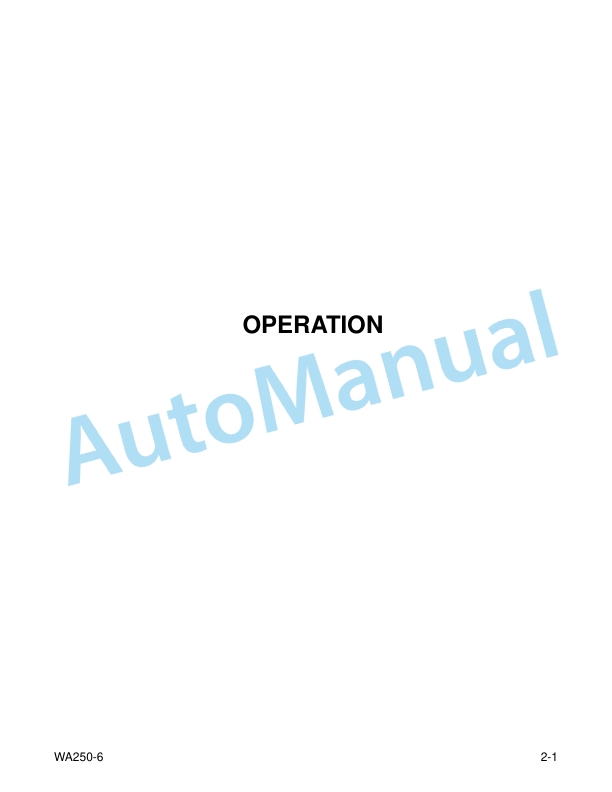 Alternative view of Komatsu WA250-3 Wheel Loader Operation and Maintenance Manual CEAM000503
