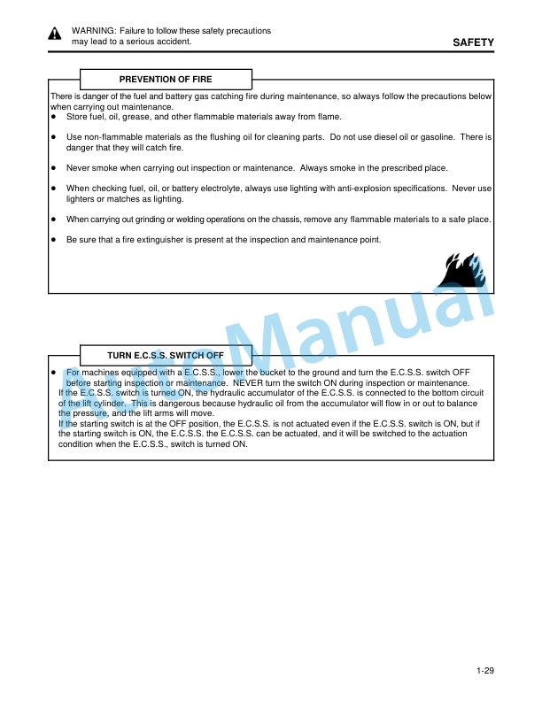 Alternative view of Komatsu WA250-3 Wheel Loader Operation and Maintenance Manual CEAM001501