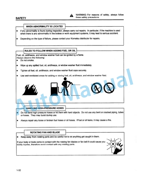 Alternative view of Komatsu WA250-3 Wheel Loader Operation and Maintenance Manual SEAM021500