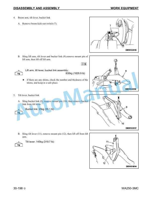 Komatsu WA250-3MC Wheel Loader Shop Manual CEBM004602 5 Komatsu WA250-3MC Wheel Loader Shop Manual CEBM004602 - Image 5