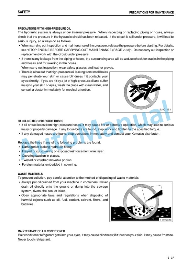 Alternative view of Komatsu WA250-5 Galeo Wheel Loader Operation and Maintenance Manual TEN00215-00