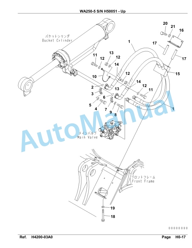 Komatsu WA250-5 Parts Manual H50051-UP 3 Komatsu WA250-5 Parts Manual H50051-UP-3
